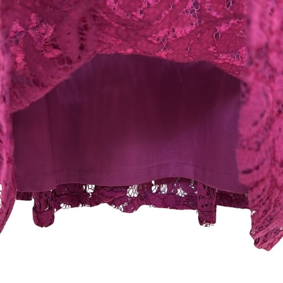 NWT Adrianna Papell Romantic Lace Overlay Open Back Dress Purple Size 8 - Picture 6 of 12